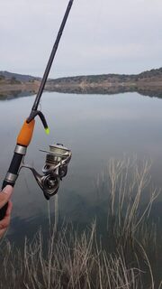 Один басс на диповый кренк среди мутной воды после ночного дождя на Эврету