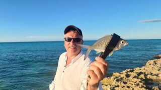 Куба, Варадеро: вечерняя ловля с каменного пляжа на отводной и ультралайт до 8 граммов с нереисом