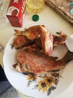 Свежая жареная морская рыба мне по вкусу