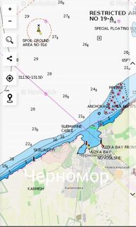 Карта Fishermap для глубин Черного моря