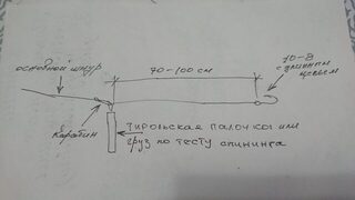Набросок от руки для ловли на червя у Черного моря