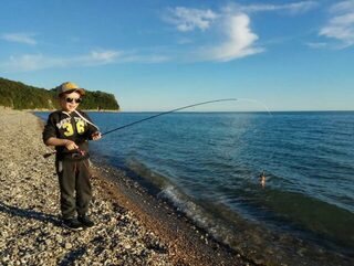 Первые скорпены и детский восторг от рыбалки на Чёрном море