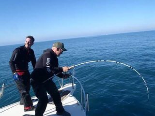 Испания, дельта Эбро: морская рыбалка на тунца спиннингом, и трёх штучек взяли австрийцы