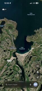 Териберская бухта на карте называется Лодейной