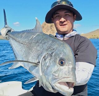 На Комодо китайские гости впервые взяли гигантского каранкса на поппер
