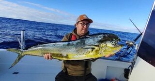 Реюньон: дорадо, тунец и атака акулы посреди морской качки