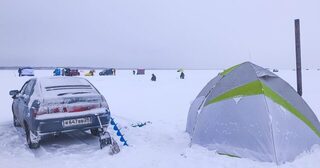 На Сухое море приехали с ночевкой, а до самой ловли так и не добрались