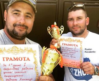 Первое место и благодарность за прикормку после фидерной рыбалки в Таганроге
