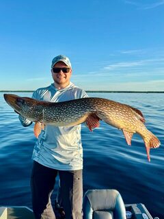 Щука 11,3 кг на Рыбинке и Choppy Tail 18 см в новом цвете