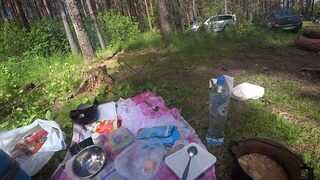 На Рыбинское водохранилище отправились с ночевкой и обедом на природе