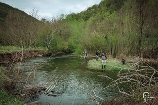 Нахлыст в Сербии в стиле Mamuti с тремя рыболовами