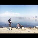 Утреннюю рыбалку в Баку провели с берега Каспийского моря