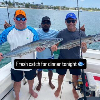 Два ваху на офшорном троллинге у Негрила на Ямайке