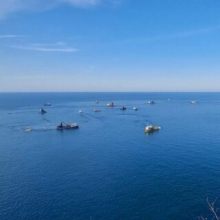 У Сарпи рыбачили на грузинском Черном море