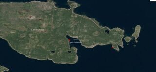 Точки у Пежострова на спутниковой карте
