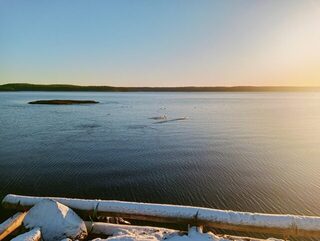 Чупа и Пулонга в Карелии, Белое море: лёд встал по всей Чупе, Пулонга чистая, рыбачить можно смело
