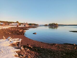 Чупа и Пулонга в Карелии, Белое море: лёд встал по всей Чупе, Пулонга чистая, рыбачить можно смело