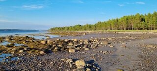 Прилив прячет камни, которые видно при отливе