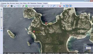 Два ориентира для набора воды на Сидорове