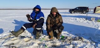Унская губа Белого моря, устье Кинжуги: мороз за тридцать, треснувший лёд и рыбалка без палатки