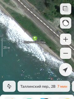 Нудистский пляж на карте побережья