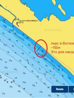 Карта глубин витязевского берега