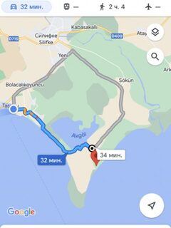 Из Силифке через озера можно проехать по дороге, показанной на карте