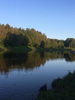 Рыбалка с береговой удочкой на латвийской реке Вента