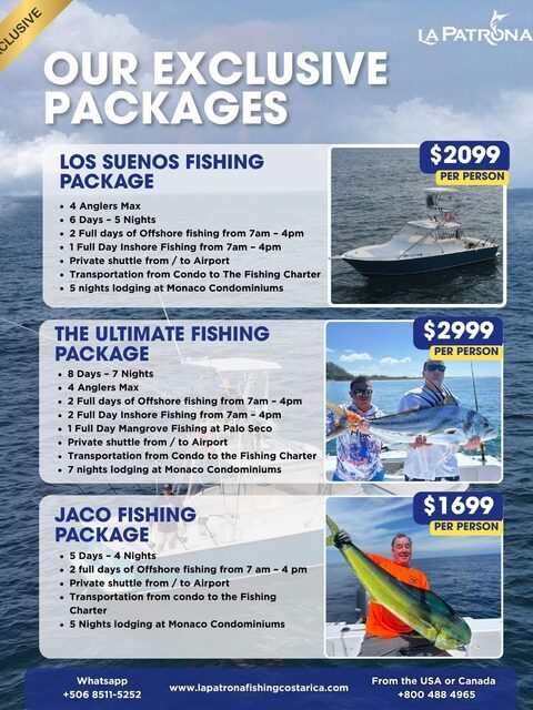 У Хако выбираем полдня или целый день с La Patrona Fishing Packages