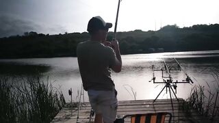 Рыбалка на Утином озере. Ловим карпа на платнике. Крым. Симферопольский район.