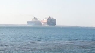 Порт-Саид - авария судов 29.09.2014