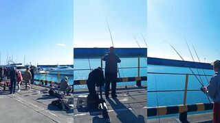 Рыбалка в порту - Имеретинка, Сириус, Сочи