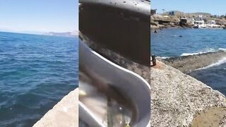 Судак, мыс Меганом, рыбалка на пилькер у камней