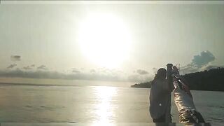 Бали Амед крупная баракуда у Вулкана Агунг