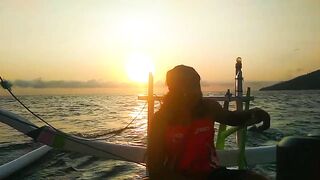 Бали Амед крупная баракуда у Вулкана Агунг