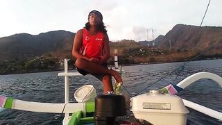 Бали Амед крупная баракуда у Вулкана Агунг