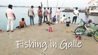 Galle (Галле) Sri Lanka (Шри-Ланка). Морская рыбалка у берега.