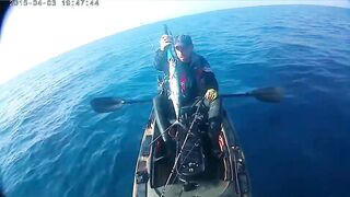 рыбалка с Каяка Средиземное Море ( Тель Авив )