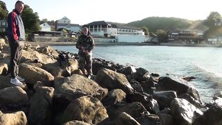 Рыбалка, Чёрное море, Джубга. С берега на бомбарду и булер.