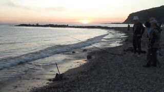 Рыбалка, Чёрное море, Джубга. С берега на бомбарду и булер.