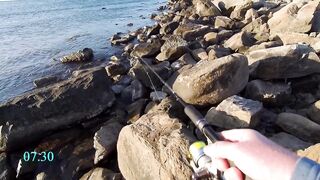 Рыбалка, Чёрное море, Джубга. С берега на бомбарду и булер.