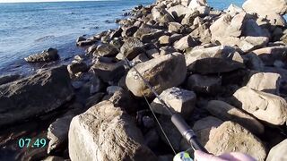 Рыбалка, Чёрное море, Джубга. С берега на бомбарду и булер.