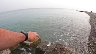 Гудаута, Абхазия береговая рыбалка и первые кадры