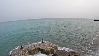 Гудаута, Абхазия береговая рыбалка и первые кадры