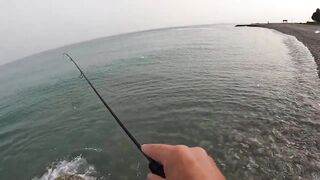 Гудаута, Абхазия береговая рыбалка и первые кадры