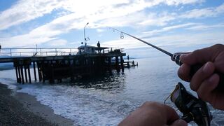 Пицунда, Абхазия. Спиннинг с берега летом 2025