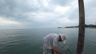 Сухум, Абхазия рыбалка с пирса по барабульке с нуля