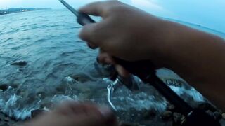 Туапсе, дикий пляж. Удачный вечер рокфишинга