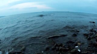 Туапсе, дикий пляж. Удачный вечер рокфишинга