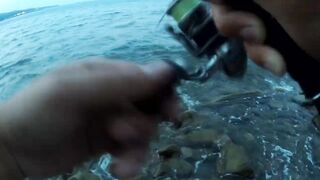 Туапсе, дикий пляж. Удачный вечер рокфишинга